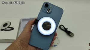 สมาร์ทโฟน magnetic fill light selfie light 3โหมดปรับความสว่างได้สำหรับ iphone xiaomi huawei samsung phone
