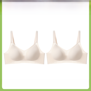 Miiow | Comfortable Breathable Thin Underwear Small Chest Gathered No Empty Cup No Steel Ring Bra Womens Pure Color Nylon Spandex