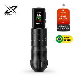 Máy Phun Xăm Quay XNET T2 Không Dây Nguồn RCA Pin 2000mAh Hành Trình Điều Chỉnh 2.0-4.2mm Dành Cho Người Mới Bắt Đầu Màu Đen Hợp Kim.
