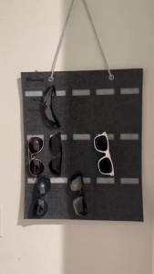 Eyeglasses Storage Hanging Bag 15 Slots Felt For Sunglasses Display