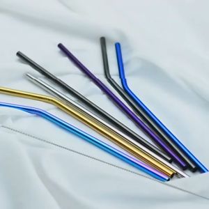 Stainless Steel Metal Reusable Drinking Washable Metal Straw Set 304不锈钢吸管 Straw Minuman - TW10