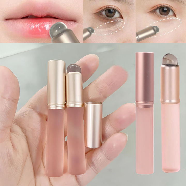 Silicone Lip Brush with Lid Q Soft Round Head Makeup Brush Lipstick