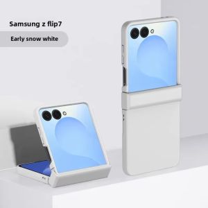 Solid Color Fully Wrapped Skin Feel Hinge Protective Phone Case for Samsung Z Flip 8 7 FE 6 5 4 3 Flip7 Flip6 Hard Plastic Cover