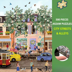 Jigsaw Puzzle for Adults 500/1000/1200/2000PCS Urban City Street Scenery DIY Craft Home Wall Decoration Gift Idea