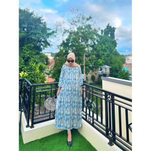 daster gamis rayon lengan 3/4 busui