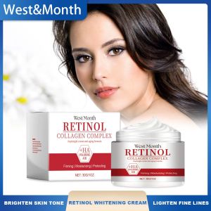 West Month Retinol Whitening Anti Wrinkle Cream Lightens Fine Line Brighten Skin Tone Enhance Skin Firmness Moisturize Antiaging