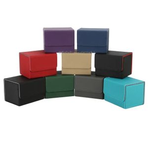 Commander Card Deck Box Fit 100+ Single Sleeved Card Storage Box Leather Magnet Magic Gathering Card Case for TCG CCG MTG Cards