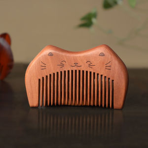 Cherry Wood Cat Comb One Year Old Baby Gift Rabbit Dragon Zodiac Wooden Hair Comb Cute Childrens Grooming Tool Personal Care