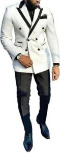 Elegant Fashion Mens Suits 2 Pieces Blazer Pants Peak Lapel Suits for Men for Wedding Business Full Man Terno Comfy Mens Suit