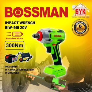 SYK (FREE SHIPPING) Bossman BIW-919 Cordless Brushless Drill Impact Wrench Battery Heavy Duty Power Tools Sepana
