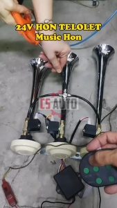 24V HON TELOLET Music Horn 8 bunyi sounds Air Horn Lorry Trailer Automotive