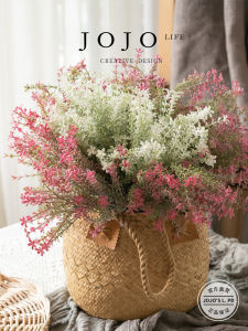 JOJOS L. PD Rate Handheld Rose Flower Wall Rice Grass Artificial Flowers Home Decoration Realistic Faux Plant Decorative Item