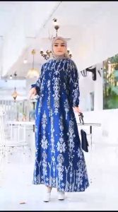 Gamis Terbaru 2024 // Gamis Silk Motif // Gamis Lebaran Mewah