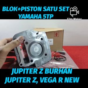BLOK SEHER + PISTON SATU SET KUALITAS ASLI ORIGINAL YAMAHA YGP 5TP JUPITER Z JUPITER Z BURHAN 2005-2009 VEGA R NEW 2006-2009 CYLINDER ASSY DIJAMIN PNP PRESISI KUAT DAN AWET