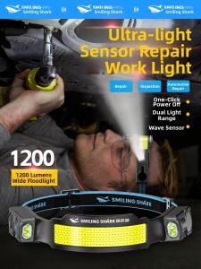 SMILING SHARK | Strong Bright Rechargeable Induction Headlamp