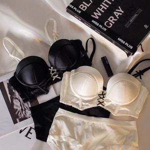 Áo Ngực Satin Không Dây Kiểu Pháp Gợi Cảm Cho Nữ Trẻ Nửa Cốc Không Đường May Nâng Ngực Chống Xòe Mùa Hè 2023 Thương Hiệu Tagkita