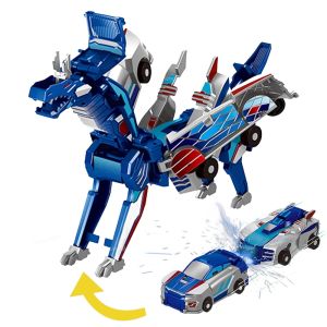 Ultimate Unicorn 2-in-1 Magnetic Car Toy Transforming Robot for Kids Inertial Sliding Racing Car Impact Deformation DIY Toy