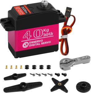 40KG Torque Servo Digital Servo Metal Gear Waterproof 25T Servo Horn For 1/8 1/10 12 RC Car Crawler Robot Control Angle 180/270°