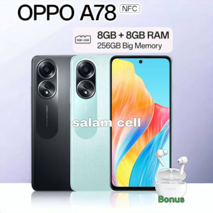 OPPO A78 4G 8/256GB GARANSI RESMI OPPO INDONESIA