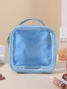 PVC transparent cosmetic bag large-capacity travel toiletry bag high appearance level large-opening storage bag