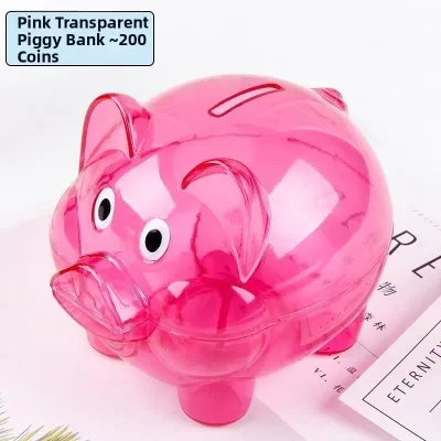 SIEBARELO | Piggy Bank Creative Transparent Plastic Pig