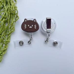 NEW Cat-Shaped Retractable Badge Holder Anti-Loss Gadget For Nurses And Students Can Be Stretched And Retracted