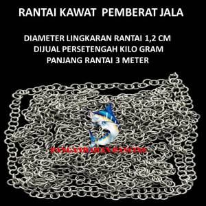 Rantai Kawat Pemberat Jala Ikan 05kg