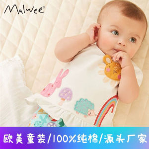 Áo Thun Cổ Tròn in Họa Tiết Động Vật Dễ Thương Malwee Cho Bé Gái Mùa Hè Mới Về Quần Áo Trẻ Em Trung Bình Nhỏ