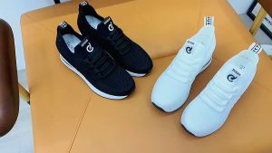 พร้อมส่งจากไทย ร้านค้าส่งไว รองเท้าผ้ายืด รองเท้าเสริมส้น สไตล์เกาหลี รองเท้าสวมแต่งเชือก รองเท้าผู้หญิง รองเท้าแฟชั่น เนื้อผ้าระบายอากาศ ลดความอับชื้น ใส่แล้วสวยเลย