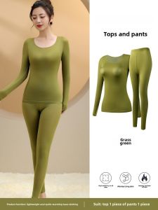 Red Warm Underwear Set for Women Snake Year Basic T-Shirt And Pants Autumn Winter Marriage Heating Ultra-Thin Long Sleeve
