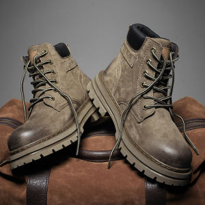 Nanjiren | Retro British Workwear Style Height-Increasing Boots Mid-High Heel