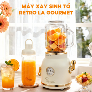 Máy xay sinh tố La gourmet Retro 300W 600ml  6 lưỡi dao xay sắc bén  Inox 304 xay nhuyễn mịn  cao cấp 4 màu dễ vệ sinh Chính Hãng Bảo hành 1 năm