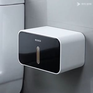 Ecoco Wall Mounted Toilet Paper Roll Holder Paper Dispenser for Home Bathroom Kitchen Waterproof