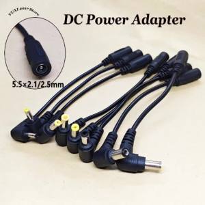 5.5*2.1Female to Male 3.5*1.35 4.0*1.7 4.8*1.7 5.0*3.0 5.5*1.7 5.5*2.5 DC Power Connector Adapter Plug 5.5*2.5 Conversion Cable