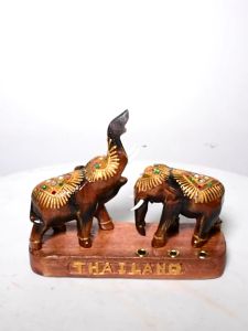 ที่ใส่ปากการูปร่างช้าง กล่องใส่ปากกาไม้แกะสลัก กล่องใส่เครื่องเขียน ที่เสียบปากการูปช้าง ที่ใส่ปากกาวินเทจ ของใช้บนโต๊ะทำงาน