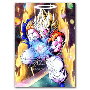 Bandai | 5D Diamond Painting Anime Super Saiyan Sun Wukong  Full Diamond Mosaic Embroidery DIY Rhinestone Art Handmade Gifts for Adults