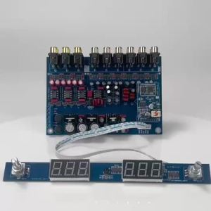 YJCO 5.1-Channel 6CH Audiophile Tone Control Preamplifier Board with Digital Display Remote Bluetooth 5.4 QCC3084 APTX LDAC