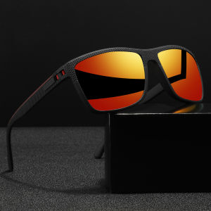Premium Square Polarized Sunglasses - Spring Hinge Design Comfort Fit for Cycling Fishing Beach & Daily Wear