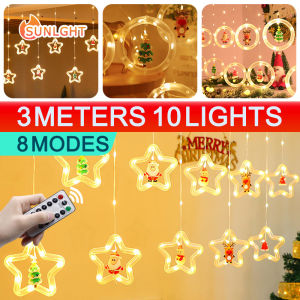 christmas lights with 8 Modes Curtain String Light for Outdoor Home Garden Christmas Wedding Party Decoration