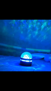 1pc Northern Lights Starry Sky Effect Projection Light USB Powered RGB Night Light Projector with Remote Multicolor Wave Changing Electronic Components Button Battery for Bedroom Living Room Decor