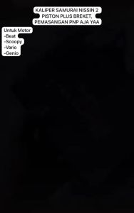 Paket Kaliper Vario Beat Scoopy Piringan Lebar 260mm Model Galfer Vietnam Kaliper Samurai 2 Piston Plus Breket