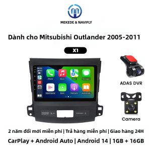 Máy Nghe Nhạc Đa Phương Tiện Ô Tô Android MEKEDE 9 Inch Tích Hợp Dẫn Đường GPS Dành Cho Mitsubishi Outlander 2005-2011 Hỗ Trợ CarPlay Và Android Auto