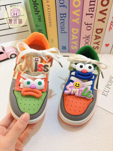 New 2025 High Top Dad Shoes for Boys Spring Autumn Sports Sneakers Childrens Footwear Casual Style Rubber Sole Cotton Lined