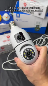 1080PH Wireless IP Camera Wifi 360 Degree Panoramic FishEye Home Security CCTV Camera Bulb Lamp Night Vision Support 64GB