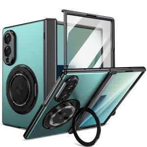 Ốp Lưng Điện Thoại Samsung Galaxy Z Fold8 Ultra 7 6 5 Tích Hợp Đế Sạc Không Dây Từ Tính Xoay Được - Có Kèm Miếng Dán Kính Cường Lực Chống Sốc