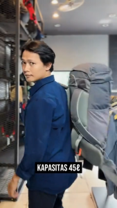 Terlaris 2025 Tas/Ransel Gunung AVTECH - MALABO Backpack Hiking Camping Outdoor Travel 45 Lite Merah Maroon Free Raincover