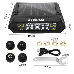 Cảm biến áp suất lốp ô tô xe hơi gắn ngoài cao cấp màn LCD Pin hỗ trợ năng lượng mặt trời tuổi thọ pin 5 năm lắp bộ cảm biến theo dõi áp suất lốp tpms van ngoài giá tốt