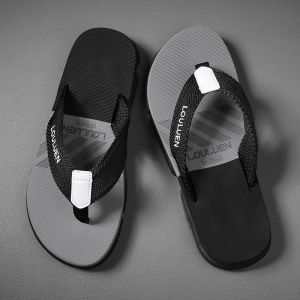 Anti-Slip Thong Slippers for Men: Summer Outdoor Casual Beach Wear - Resistant Flip Flops Breathable Thick Bottom PVC Sole