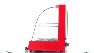Tủ giữ nóng thực phẩm trưng bày gà rán 2 ngăn kính cong bảo hành 1 năm