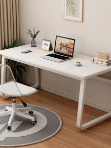 Modern Simple Computer Desk Bedroom Home Use Table Workbench Student Writing Desk Desktop Office Table Metal Steel Material